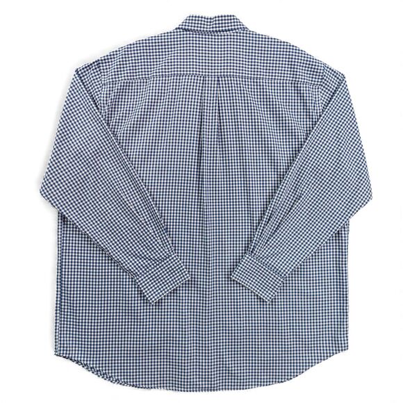 Peter Millar Men’s XXL Blue White Gingham Check Button Down Casual Shirt Preppy - Picture 2 of 8